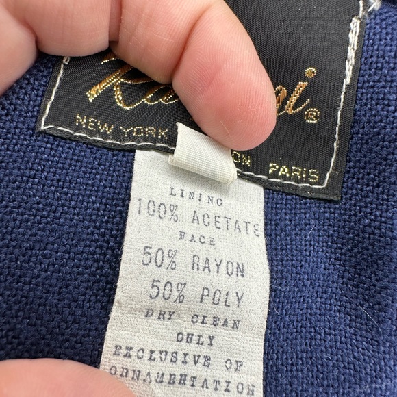 Vintage Rare Raspini 1980s Blue Women’s Blazer - Picture 3 of 14